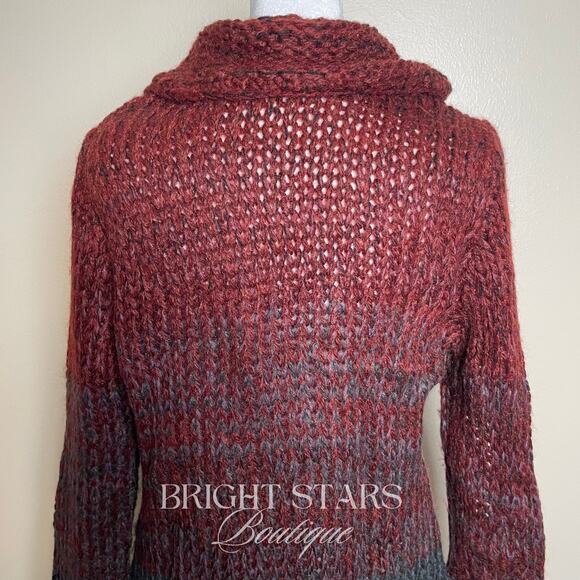 Rare Vintage Knit Ombre Duster Cardi ASO Willow Rosenberg BtVS Red Black - Picture 11 of 11